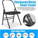 INNOLIFE Foldable Backless Yoga Chair with Resistance Band for Abs & Core, Flexibility and Strength Training and Back Pain Relieving