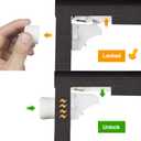 Vmaisi Adhesive Magnetic Locks for Cabinets & Drawers (32 Locks and 4 Keys)