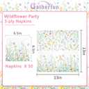 Wildflower Party Decorations Kit: Flower Birthday Decorations, Includes Wildflower Paper Napkins,Disposable Floral Cocktail Napkins for Wildflower Baby Shower Decorations