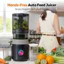 Aeitto Juicer Machines for Vegetables & Fruits, Cold Press Juicer Large Capacity, Self Feeding System, Easy to Clean, Purple
