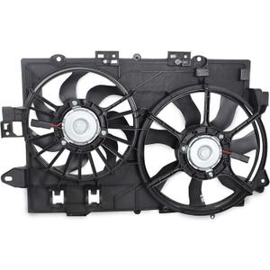 BOXI 621-052 Dual Radiator Cooling Fan Assembly Fit for 2006 2007 2008 for Chevy Equinox for Pontiac Torrent (Replace 19129813 1581578 FA70436)