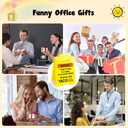 4 x Funny Office Desk Sign - Small Fun Gag Cubicle Decor Inspirational Positive Gifts for Boss Day White Elephant Christmas Stocking Stuffers Women Men Team Coworker Teammate Employee