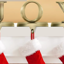 Pack Christmas Stocking Holders, Metal Mantel Hangers with Anti-Slip Base for Fireplace Decorations (Gold-3)