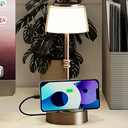 LED Cordless Lamp, 5 Colors Stepless Dimming Table Lamp, 4400mAh Rechargeable Battery with USB Charging Port, Portable Touch Bedside Light for Patio, Restaurant, Dining(Antique Brass)