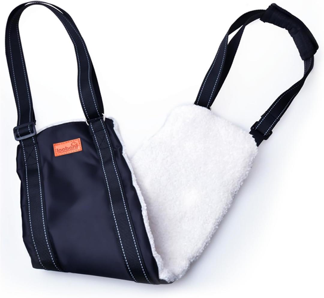 LOOBANI Portable Dog Sling for Back Legs, Hip Support Harness to Help Lift Dogs Rear for Canine Aid and Old K9 Cruciate Ligament Rehabilitation (Small, Black)