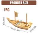Wooden Sushi Boat Serving Tray, 31.5" Large Japanese Nigiri Serving Plates Boats, Train Making Kit for Sashimi Board Seafood Party, Appetizer Platter for Traditional Restaurant or Home Restaurantware
