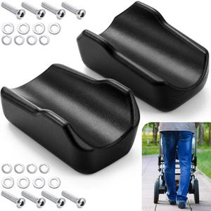 2 Pcs Rollator Armrest Pad Upright Walker Forearm Pads Black Walker Handle Coushions Stand up Rollator Accessories Soft and Comfortable for Seniors