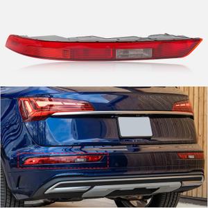 Left Inner Tail Light Replacement Compatible With Audi Q5 2018-2021, 80A945069A, Factory Style Rear Brake Lamp Assembly Driver Side, Clear & Red Lens with Bulb