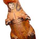Lulu Home Inflatable T-Rex Costume for Boys Girls Dinosaur Themed Party Trick or Treat Activity (Medium, Brown)