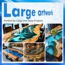 JHKL Epoxy Deep Pour Epoxy Resin Kit, 2 to 4 Inch Depth High Gloss & Clear, Bubble Free Self Level 2:1 Epoxy Resin for Craft River Table,Wood Filler, Bar Top, Coating Casting (1.5Gal)