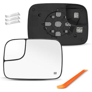 5161010AA Compatible with 2005 2006 2007 2008 2009 Dodge Ram 1500 2500 3500 Driver Side Mirror, Left Side Mirrors Replacement Glass with 4-Pin Heating Socket, Driver Side LH