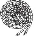 15ft Heavy Duty Chain for Light Fixture, Pendant Light Extra Chain Permits Installation of Chain-Hung Fixtures on High Ceilings with Max Fixture Weight of 65 Pounds, Black, L0460