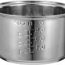Stainless Steel Rice Cooker Inner Pot Universal Replacement Liner for Electric Cooker Suitable for Boiling Steaming and Porridge Cooking 6.69X6.69X3.74 Inches