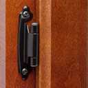 DecoBasics 3/8" Inset Cabinet Hinges Black (10 Pair -20 Pcs) Offset Self Closing Matte Black Cabinet Hinges for Kitchen Cabinets w/Bumpers & Upgraded Screws