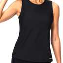 Viodia High Neck Tankini Tops for Women Modest Swimsuits with Bra. Size M