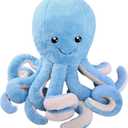 DENTRUN Octopus Stuffed Animals, Giant Octopus Plush Doll Play Toys for Kids Girls Boys Adults Birthday Xmas Halloween Present Stuffed Sea Animals Plushie, 32 Inches