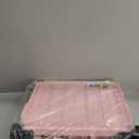 Foldable Utility Cart with Stair Climbing Wheels,Collapsible Rolling Crate with Magnetic Lid Telescopic Cover,Telescoping Handle,360 Rotate Wheel Hand Cart for Teacher Shopping Moving Grocery(Pink)