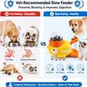 Dog Puzzle Toy Slow Feeder, Cat Treat Dispenser with Play Ball