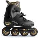 FLYDAZZLE Inline Skates for Men Urban - Freeride Slalom City Street Skating, Hard Boot ABEC-9 Bearing Ankle Support, Bonus Insoles Laces, size 11
