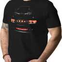 American Muscle Car Challenger Racing T-Shirt Retro Automobile (Black, XL)