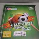 Garma 28 Pack Valentines Gift Cards with Mini Foam Sport Balls Bulk Toys for Kids Classroom Exchange Prizes and Goodie Bags Stuffers, Valentines Stress Relief Party Favor Toys