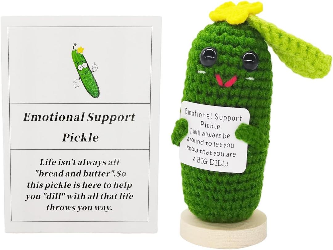 Mini Cute Funny Positive Life Potato Tomato Eggplant Onion Cute Animals Creative Knitted Holding Card Crochet Birthday Christmas Girls Gifts Party Decor