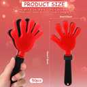 50 Pieces 7.5 Inch Black Red Hand Clappers Noise Makers Plastic Clappers Noisemakers for Birthday Party Sports Event Game Carnival Holiday Party Supplies