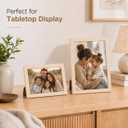 JCJMY 8x12 Picture Frame for Wall Hanging or Tabletop, Wall Mounting Horizontally or Vertically, 8 x 12 Wall Gallery Poster Photo Frame with Shatter Resistant Plexiglass, Natural
