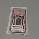 Phone Case for iPhone 15 Pro Max Case iPhone 15 Pro Max Phone Case with Camera Cover, with Ring Holder Kickstand, with Magnetic Car Mount Function, for iPhone 15 Pro Max (Rose Gold)