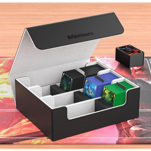 Mlikero Card Deck Case, Trading Card Storage Box for Magnetic Cards Holder and Hard Plastic Cards Protectors, Leather Magnetic Closure Deck Box Fit for MTG, TCG