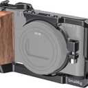 SMALLRIG Vlog Camera Cage for Sony RX100 VI and RX100 VII Camera (Fits DSC-RX100 M6 and DSC-RX100 M7 Camera) with Wooden Handle Grip Vlogger Youtuber  CCS2434