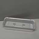 AIYoo Plastic Kitchen Drawer Organizer with Lid and Drainer Stackable Utensil Holder for Countertop Silverware Tray Flatware Organizers - 13x4.7x2.4 Inch Spatula Cutlery Storage Box