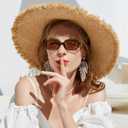 Retro Rectangular Sunglasses for Women Trendy Funny Vintage Fashion Narrow Small 90s Sunnies(3 Pack)