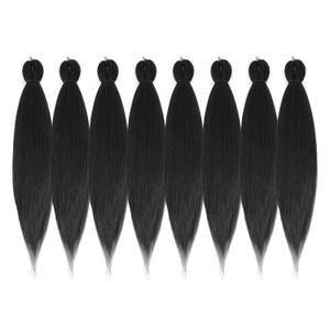 Pre-stretched Braiding Hair - 22 Inch 8 Packs Dark Brown Braiding Hair For Twist or Box Braids, Yaki Texture Hot Water Setting Synthetic Braiding Hair Extensions (22 Inch, 2#-8P)