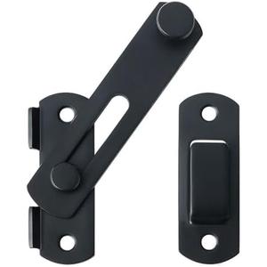 Alise 4 inch Flip Latch Gate Latches, Safety Door Lock for Barn Wood Fence Sliding French Doors,Heavy Duty SUS304 Stainless Steel Gate Hardware. Matte Black MS9500-B