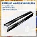 Exterior Molding Windshield A Pillar Compatible with 2014-2019 Kia Soul | 86170B2000 86180B2000 2PCS Driver Passenger Side Garnish Outer Trim