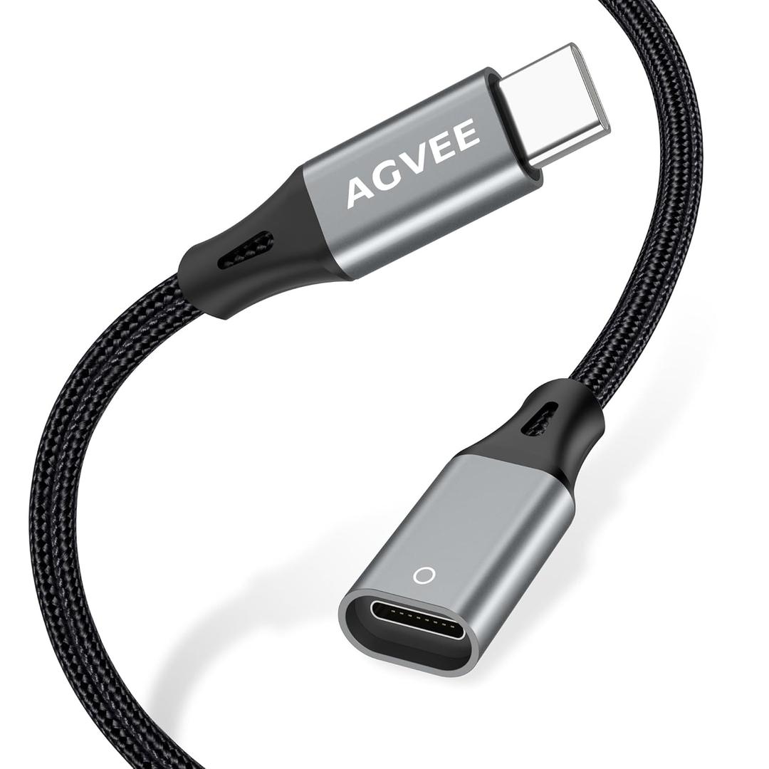 AGVEE 1.5ft USB-C Male to Lightning Female Charging Adapter Cable for Apple Pencil 1st Generation, Enables iPencil Gen 1 Match iPad with USB-C Port(Not Plug & Play, Need Extra Steps), Dark Gray