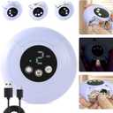 3-in-1 Electric Nail Clipper - 2025 New 360 Rotation Electric Nail Trimmer with Auto Storage | Led Light & 3 Speeds | Battery & Speed Indicator, Automatic Nail Clipper for Baby Seniors Adult