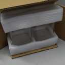 D2scrma 37oz Airtight Glass Square Storage Canisters with Bamboo Lid Set of 6 (1100ml) Stackable Containers, Kitchen Jars for Pantry Noodles, Flour and Coffee beans (with Black Lable)