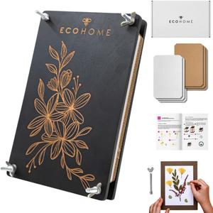 ECOHOME Flower Press Kit for Preserving Plants and Pressed Flowers - Empower Your Creativity with Botanical Art & Craft Supplies to Preserve Cherished Nature Memories