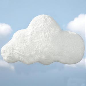 YRXRUS Cloud Pillows, White Cloud Shaped Pillow, Decorative Throw Pillow Gifts, Cute Plush Room Decor, Fluffy Faux Rabbit Fur 9.5"x16" Pillows for Living Bedroom Kids Room