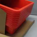 Hoteam 10 Pcs Flat Storage Organizer Tray Bin Letter Size Paper Tray for Classroom Plastic Stackable File Organizer for School Office Teacher Book Organization Red, 13.78 x 9.84 x 3.15 Inch