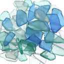 Jetec Sea Glass for Crafts Seaglass Pieces Decor Flat Frosted Sea Glass Vase Filler Crushed for Beach Wedding Party Decor Home Aquarium DIY Art Craft Supplies(Blue, White, Green)
