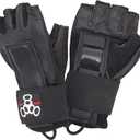 Triple Eight Hired Hands Glove  Wrist Protection for Skateboarding, in-Line Skating, Rollerblading, and Roller Derby (Small, Black)