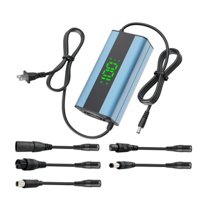 42V 2A Electric Scooter Charger 5 in 1 Plugs Universal,for 36V Electric Scooter Ebike Lithium Battery, Smart Display, Fast Charging, Overcharge Protection, Compatible with Multiple Models