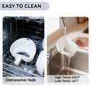 Silicone Flour Funnel for KitchenAid Mixer, Foldable Flour Funnel Chute with Hanging Hole. Baking Gadgets Accessories. Dishwasher Safe. White