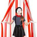 Carnival Circus Theme Party Decorations, Carnival Circus Tent, Red and White Indoor Reading Nook Hanging Home Decoration Canopy for Birthday Party Graduation Game Supplies, 7 x 6 ft