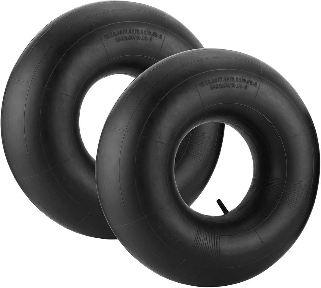 20x8.00-8 Inner Tube 20x10-8, 20x8-8, 20x10.00-8 Replacement Tire Tubes with Straight Valve Stem (2-Pack) - for Mower, Tractor, Golf Cart, ATVs