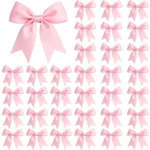 3.3 Inch Pink Bows for Gift Wrapping-50 PCS, Small Ribbon Bows for Birthday, Baby Shower and Party Decorations