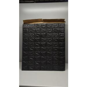 11-Pack 64 Sq.Ft Peel and Stick 3D Wall Panels for Interior Wall Decor, Black Brick Wallpaper